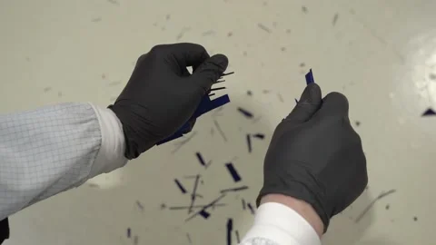 Testing a solar cell for fragility. Stock Footage 141205786