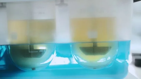 Testing of solubility pills. Dissolution of tablets Stock Footage