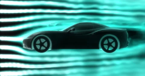 Testing Supercar Aerodynamics in a Wind Tunnel Stock Footage 278120540