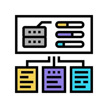 Testing system color icon vector illustration Illustrazione stock