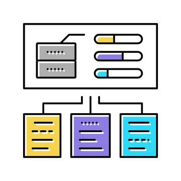Testing system color icon vector illustration Stock Illustration