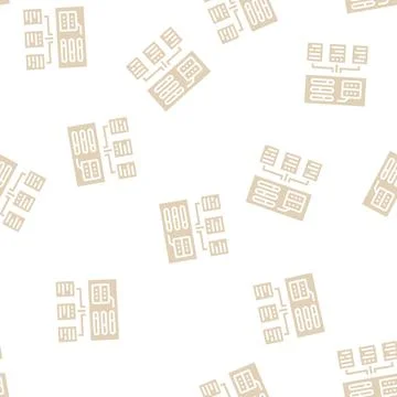 Testing system glyph seamless pattern Stock Illustration