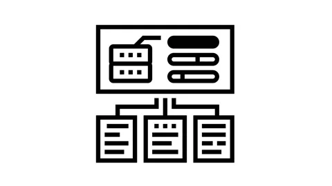 Testing system line icon animation Stock Footage 157342252