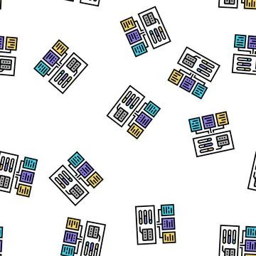 Testing system vector seamless pattern Illustrazione stock