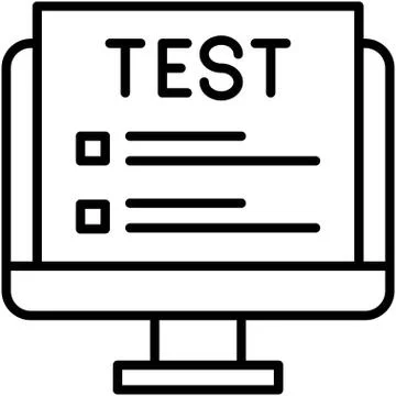 Testing, Telecommuting or remote work icon, vector illustration Illustrazione stock