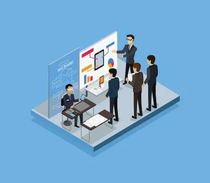 Testing Test Model 3d Isometric Illustrazione stock