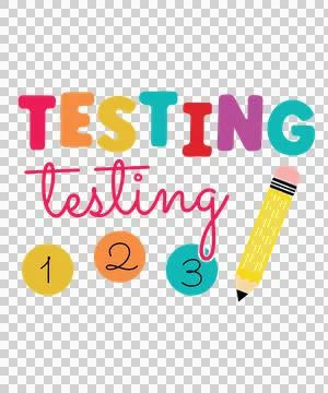 Testing Text With Pencil writing dots typography Stock Illustration