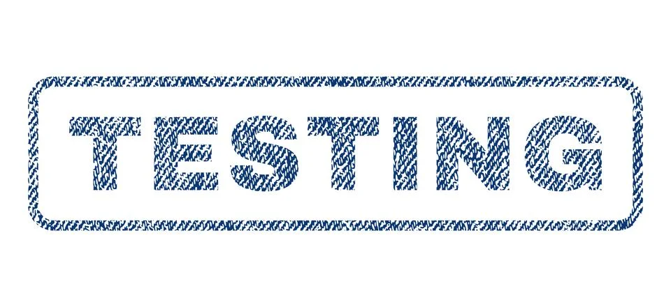Testing Textile Stamp Stock Illustration