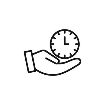 Testing time icon logo sign vector outline Illustrazione stock