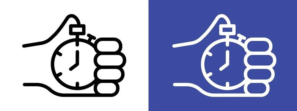Testing time icon logo sign set vector outline 库存插图