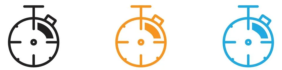 Testing time icon vector logo set collection for web app ui 库存插图