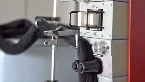 Testing of tops and threads in the laboratory 7 Stock Footage 99707300