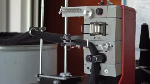 Testing of tops and threads in the laboratory 8 Stock Footage 99707607