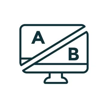 Testing, Trial, and Research Icon with A and B letters Illustrazione stock