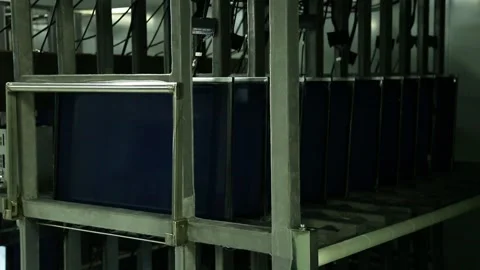 Testing TVs on a laboratory stand 스톡 동영상 162897329