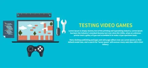 Testing video games Illustrazione stock