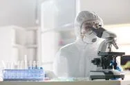 Testing Virus Sample In Laboratory Stock Photos