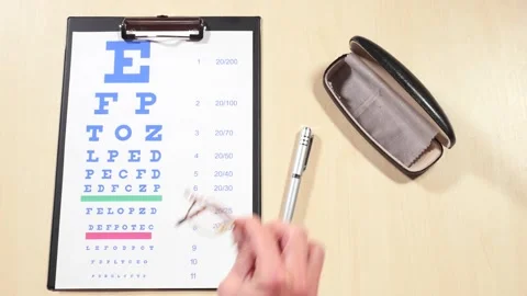 Testing visual acuity Stockbeeldmateriaal 152930258