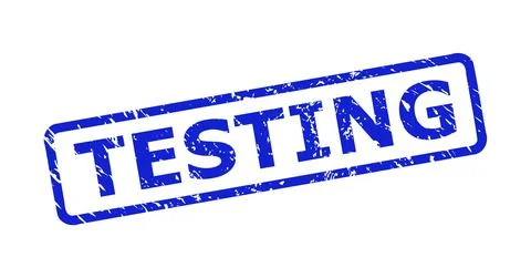 TESTING Watermark with Scratched Texture and Rounded Rectangle Frame Stock Illustration
