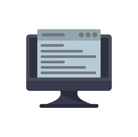 Testing web page icon flat isolated vector Illustrazione stock