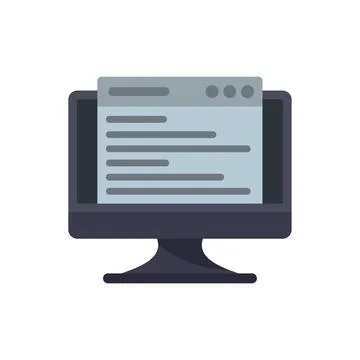 Testing web page icon flat isolated Illustrazione stock