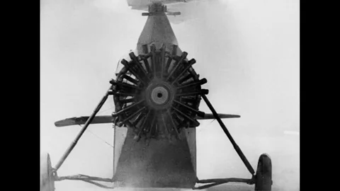 Testing Weird Prototype Gyro-plane For Strato Flight Stock Footage 110882542
