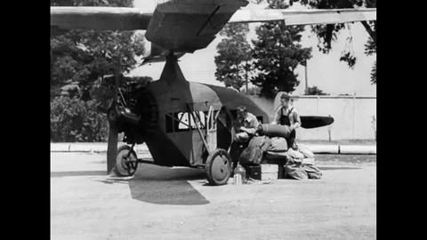 Testing Weird Prototype Gyro-plane For Strato Flight Stock Footage 110884498