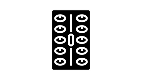 Testosterone capsule blister pack glyph icon animation Stock Footage 326139649