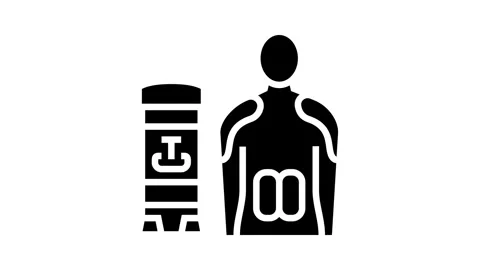 Testosterone cream application glyph icon animation Stock Footage 326139656