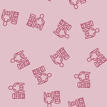 Testosterone cream application line seamless pattern Ilustración de archivo