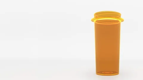 TESTOSTERONE  generic drug pills in a prescription bottle. Conceptual 3 Stock Footage 88171153