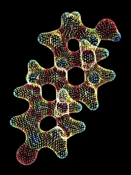 Testosterone hormone; molecular model Stock Illustration