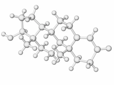 Testosterone hormone molecule Stock Illustration