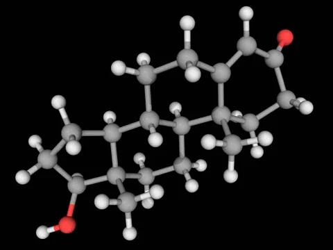 Testosterone hormone molecule Stock Illustration
