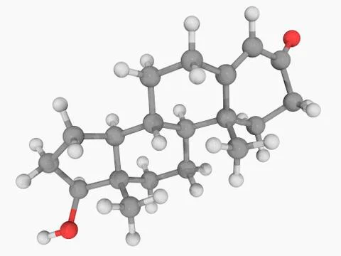 Testosterone hormone molecule Stock Illustration