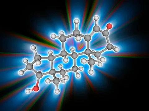 Testosterone hormone molecule Stock Illustration