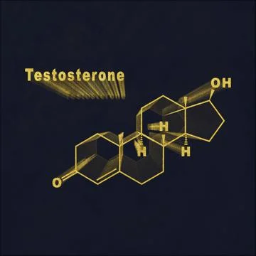 Testosterone Hormone Structural chemical formula Stock Illustration