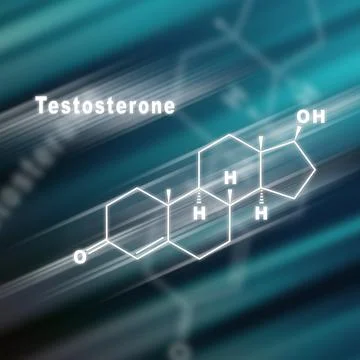 Testosterone Hormone Structural chemical formula Stock Illustration