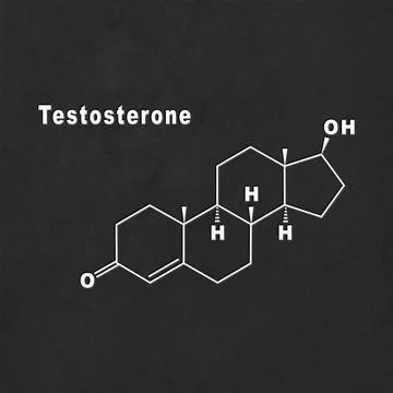 Testosterone Hormone Structural chemical formula Stock Illustration