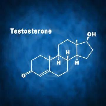 Testosterone Hormone Structural chemical formula Stock Illustration