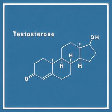Testosterone Hormone Structural chemical formula Stock Illustration