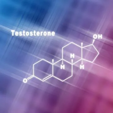 Testosterone Hormone Structural chemical formula Stock Illustration