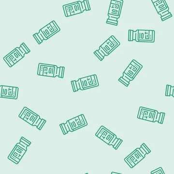 Testosterone injection vial line seamless pattern Ilustración de archivo