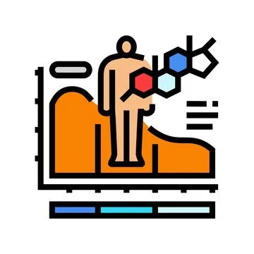 Testosterone level chart color icon vector illustration Ilustración de archivo