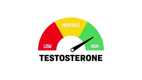 Testosterone Level Meter Animation Low to High Hormone Indicator Gauge Stock Footage 314754663