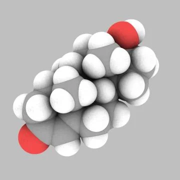 Testosterone molecular structure Stock Illustration
