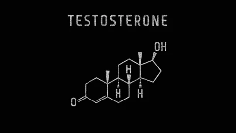 Testosterone Molecular Structure Symbol Sketch or Drawing Animation Stock Footage 153803623