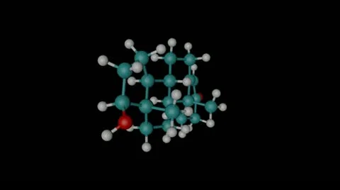 Testosterone molecule with alpha channel Stock Footage