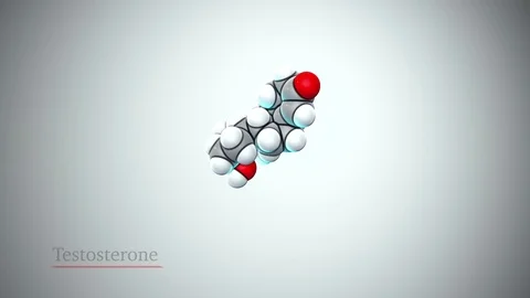 Testosterone Molecule Stock Footage 73343892