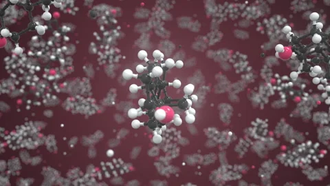 Testosterone molecule. Isolated molecular model. Looping 3D animation or motion Stock Footage 164127229